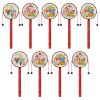 Toyvian 9 pcs Baby Hand Rattle Drum Percussion Instrument Twist Drum Educational Toy, Random Pattern view 1