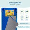 Wildkin Modern Kids Nap Mat  Soft Cotton Blend with Pillow & Elastic Straps for School & Travel - Under Construction view 3