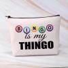 BDPWSS Funny Bingo Gifts Bingo Makeup Bag Bingo Player Gift Bingo Is My Thingo For Bingo Gambler Gift Bingo Lover Gift (My Thingo) view 4