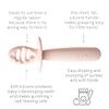 Ali+Oli (3pc) Silicone Spoon Set for Baby (Blush) Unbreakable Baby Spoons, Self Feeding Utensils, Multi-stage Design, Ergonomic Handle view 4