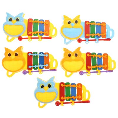 Small Musical Xylophone Toy: 5PCS Toddle Small Xylophone Toys for Early Childhood Education - Mini Percussion Instrument Award with Owl Pattern