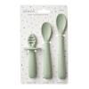 Ali+Oli (3pc) Silicone Spoon Set for Baby (Pine) Unbreakable Baby Spoons, Self Feeding Utensils, Multi-stage Design, Ergonomic Handle view 1