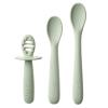 Ali+Oli (3pc) Silicone Spoon Set for Baby (Pine) Unbreakable Baby Spoons, Self Feeding Utensils, Multi-stage Design, Ergonomic Handle view 2