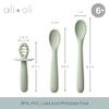 Ali+Oli (3pc) Silicone Spoon Set for Baby (Pine) Unbreakable Baby Spoons, Self Feeding Utensils, Multi-stage Design, Ergonomic Handle view 3