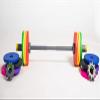WOD Toys Custom Color Barbell Mini - Adjustable Barbell Toy Set for Kids Fitness - Safe, Durable Kids Workout Toys (Pair #1 - Pink, Pair #2 - Blue) view 2
