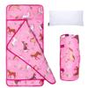 Wildkin Day2Day Kids Nap Mat  Ideal for Daycare, School, Sleepover & Travel - Wild Horses view 1