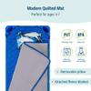 Wildkin Modern Kids Nap Mat  Soft Cotton Blend with Pillow & Elastic Straps for School & Travel - Sharks view 3