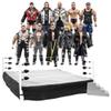 Wrestling Ring & 10 Loose Rising Stars of Wrestling Action Figures view 1