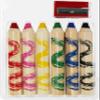 Jumbo Colouring Pencils - 6 Colours + Sharpener view 3