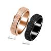 Uloveido Rose Gold Plated Fidget Rings for Women - 6mm Spinner Stainless Steel Ring for Anxiety Fidget Stress Relief Glitter Sandblast Spinning Jewelry Y2179 (Size 7) view 3