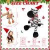 6 Pieces 11.8 Inch Christmas Stuffed Animal Christmas Plush Monkey Giraffe Elephant Lion Tiger Zebra for Kids, Safari Party Decorations view 2