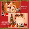 6 Pieces 11.8 Inch Christmas Stuffed Animal Christmas Plush Monkey Giraffe Elephant Lion Tiger Zebra for Kids, Safari Party Decorations view 3