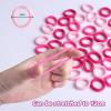 Baby Hair Bands Kids Toddler, 100 Pieces Pink Soft Small Tiny Elastic Hair Ties Rubber Bands Hair Bands Ponytail Holders for Baby Girls view 2