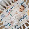 Artsadd Customized Baby Blankets with Birth Information, Personalized Car Printed Baby Birth Commemorate Blanket, Custom Newborn Blanket for Boys for Mom, Dad, Grandparents 40"x50" view 2