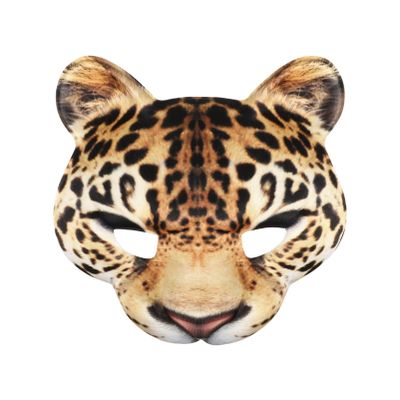 Abaodam Leopard Half Face Mask - Masquerade Cat Animal Cosplay Mask - Halloween Carnival Party Supplies
