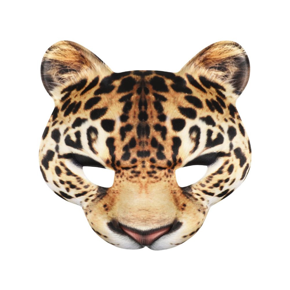Abaodam Leopard Half Face Mask - Masquerade Cat Animal Cosplay Mask - Halloween Carnival Party Supplies