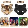 Abaodam Leopard Half Face Mask - Masquerade Cat Animal Cosplay Mask - Halloween Carnival Party Supplies view 4
