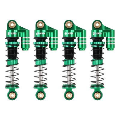 INJORA 39mm Shocks- Aluminum Threaded Adjustable Oil Filled Shocks for SCX24 Gladiator C10 JLU Deadbolt B17 Axial 1/24 RC Crawler Car Upgrade Parts(Green)