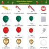 Christmas Balloons Garland Arch Kit With Red Green Gold Tree Candy Cane Golden Water Droplets Exploding Star Balloon for Christmas Party Decorations view 4