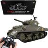 Ssccgym Remote Control Heavy Tank M4A3 RC Battle War Military Vehicle Metal Steel Wave Box Simulation Smoke Shooting Sound Effect Collection Entry-Level Model (Upgraded RC Tank) view 1
