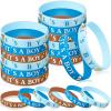Zomiboo 36 Pieces Baby Shower Rubber Bracelets It's a Boy It's a Girl Wristbands Bear Elephant Baby Shower Decorations for Adult Party Favor Gender Reveal Party Supplies(Boy,Brown Blue) view 1