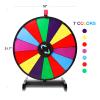 Hooomyai 18" Tabletop 14 Slots Spinning Prize Wheel with Durable Base Stand, Spin Wheel for Prizes Fortune Spinner with Dry Erase Markers and Eraser for Game Carnival Trade Show Party view 2