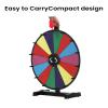 Hooomyai 18" Tabletop 14 Slots Spinning Prize Wheel with Durable Base Stand, Spin Wheel for Prizes Fortune Spinner with Dry Erase Markers and Eraser for Game Carnival Trade Show Party view 3