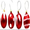 Dollhouse Red & White Baubles Miniature Christmas Tree Ornaments Decorations view 1