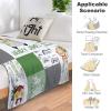 Artsadd Personalized Woodland Nursery Blanket with Name, Custom Baby Boy Jungle Animal Blanket, Customized Safari Baby Swaddle Throw Blankets for Kids Boys Girls Toddler Baby Shower Birthday view 3