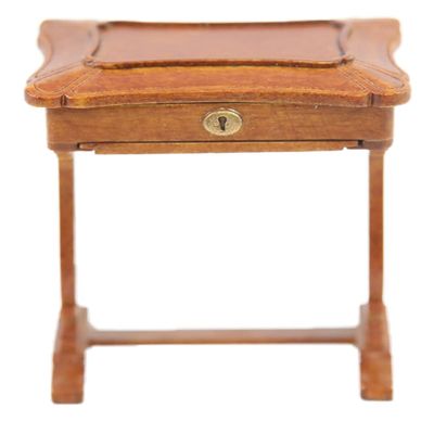 Melody Jane Dolls Houses Dollhouse Chinese Needlework Sewing Box Walnut JBM Miniature 1:12