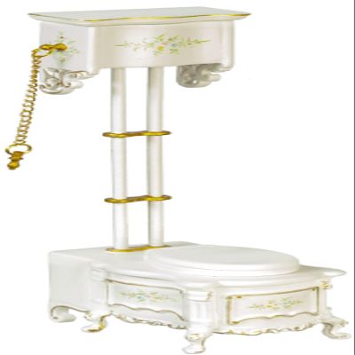 Melody Jane Dolls Houses Dollhouse Victorian Toilet White Hand Painted JBM Bathroom Furniture 1:12