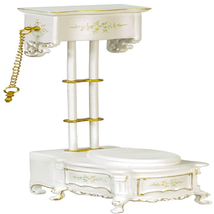 Melody Jane Dolls Houses Dollhouse Victorian Toilet White Hand Painted JBM Bathroom Furniture 1:12