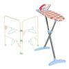 Casdon Ironing Set | Toy Ironing Board and Iron for Children Aged 3+ | Folding Clothes Airer and Hangers Included! view 1