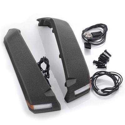 RCHUBAM RC Fender Wheel Eyebrow Mudguards with LED Spotlight Lights for 1/10 Axial SCX10 III AXI03007 RC Crawler Car