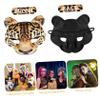 Abaodam Leopard Mask Halloween Half Face Cosplay Animal Mask Masquerade Cat for Fancy Dress Party Supplies view 3