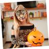 Abaodam Leopard Mask Halloween Half Face Cosplay Animal Mask Masquerade Cat for Fancy Dress Party Supplies view 4