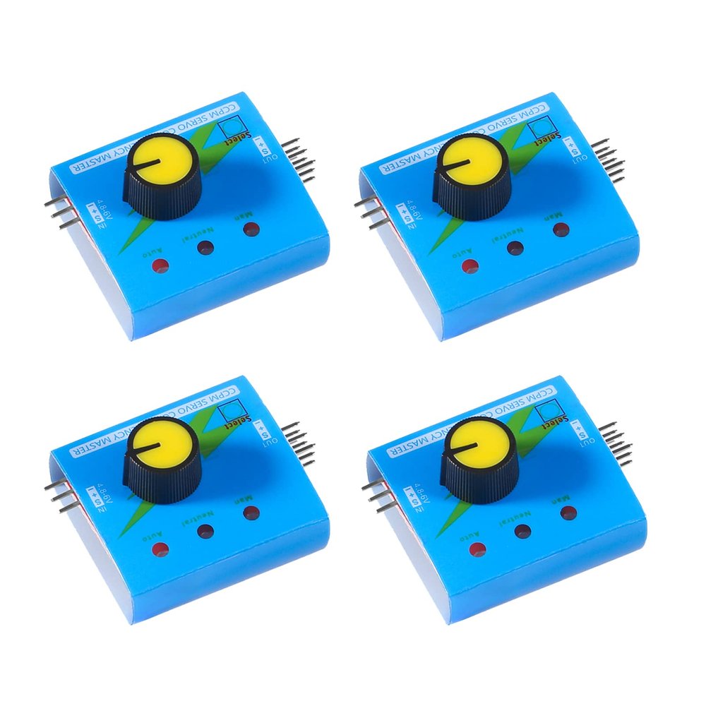 Diitao 4PCS RC Servo Tester 3CH Digital Multi ECS CCPM Consistency Speed Controller Checker Adjustment Steering Gear CCPM Master Checker Tester for RC Plane Boats Cars