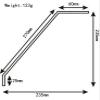 DKNTZO F3A Full Carbon Fiber Split Landing Gear Light Weight Hard Strength for 20 30 50 90 120 160 Class Fixed Wing RC Parts (Color : F3A 120 Class) view 4