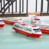 Toyvian Boy Wind up Toys Boats: 5Pcs Ocean Liner Cruise Yacht Collection Toy, Plastic Boat Models Summer Ship Race Game, 6.3 X 1.77 X 1.26 Inches view 2