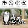 AEVVV Panda Nesting Dolls Set of 5 pcs - Panda Bear Gifts for Girls - Panda Decor - Matryoshka Dolls with Panda Figurines view 4