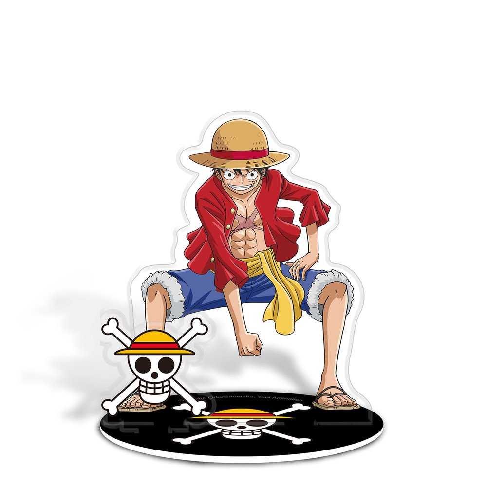 ABYSTYLE One Piece Anime Luffy D. Monkey Acryl Figure 3.5" Acrylic Stand Model Figure Anime Manga Desktop Accessories Merch Gift