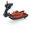 NEXTAKE 2.4GHz Remote Control Motorboat, 1 : 14 High Speed Marine Water Toy with 2 Motors, 2 Speed Levels - Jet Ski Pool Toy (Orange) view 1