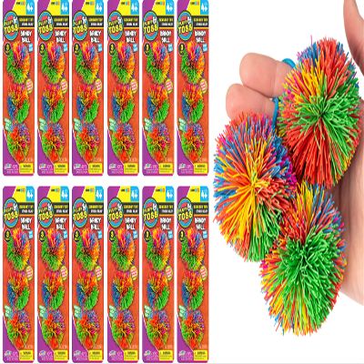 JA-RU Fluff & Toss Mini Stringy Balls for Kids (12 Pack, 3 Each) Sensory Stress Toys With Soft Rubber Strings. Silent Fidget Toys. Bulk Party Favors. 1072-12s