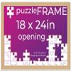 18x24 Jigsaw Puzzle Frame Kit - Kit Includes Puzzle Glue Sheets, Brown Wood Puzzle Frame, UV Acrylic, Backing, Hanging Hardware view 1
