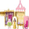 Mattel Disney Princess Belle Stackable Castle Doll House with Small Belle Doll, 4 Character Friends & 3 Accessories, Portable with Handle view 1