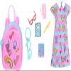Barbie Clothes Set, School-Themed with Dress, 5 Acessories & Zippered Doll-Sized Backpack with Clip-On Ring view 1
