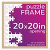 20x20 Jigsaw Puzzle Frame Kit - Kit Includes Puzzle Glue Sheets, Brown Wood Puzzle Frame, UV Acrylic, Backing, Hanging Hardware view 1