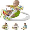 Fisher-Price Portable Baby Chair Kick & Play Deluxe Sit-Me-Up Seat with Piano Learning Toy and Snack Tray for Infants to Toddlers view 1