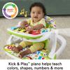 Fisher-Price Portable Baby Chair Kick & Play Deluxe Sit-Me-Up Seat with Piano Learning Toy and Snack Tray for Infants to Toddlers view 3