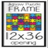 12x36 Puzzle Frame Set with Peel & Stick Puzzle Glue Sheets Black Wood - Includes Acrylic Front, Foam Backing Board, and Wall Hardware view 1